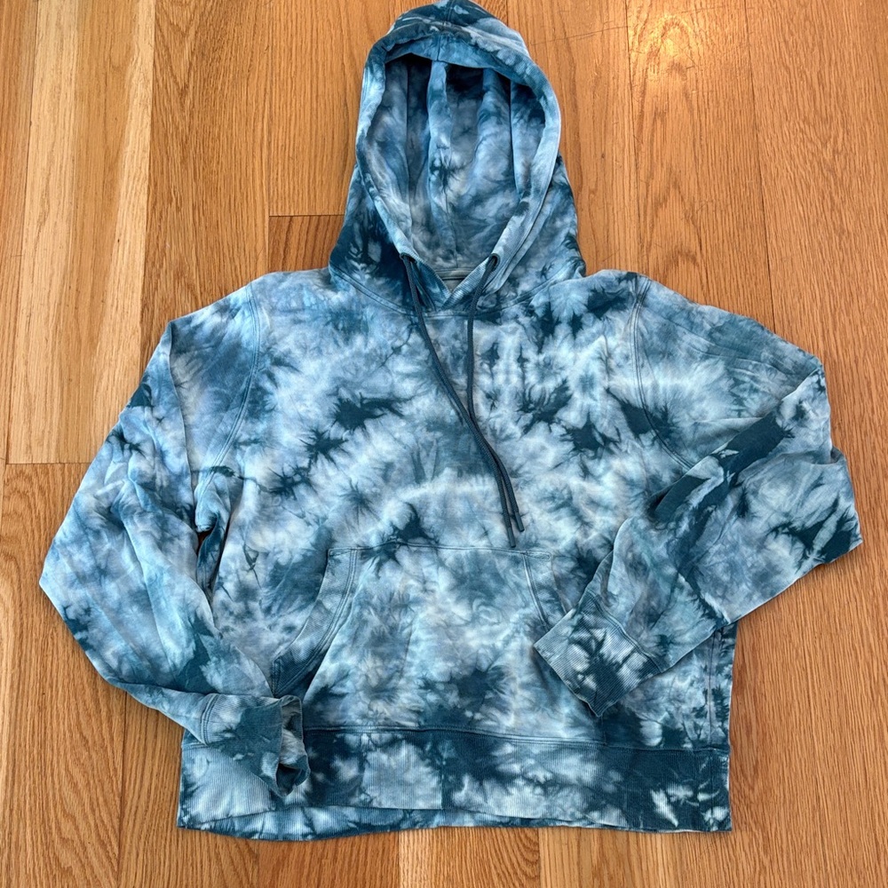 Athleta Blue Tie-Dye Hoodie